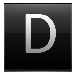 Letter D Black Icon Multipurpose Alphabet Iconset Supratim Nayak