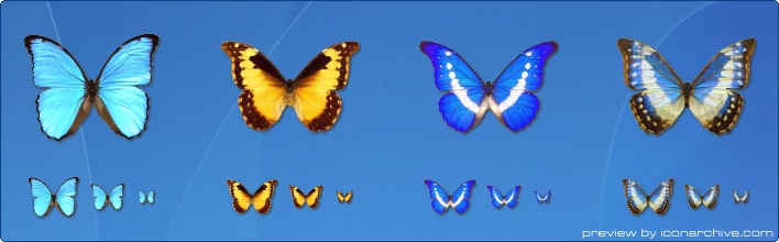 Morpho Butterfly Icons