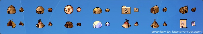 Native American Houses Icons