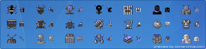 Robot Menace Icons