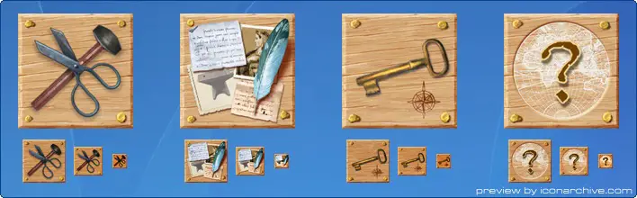 Wooden Web Icons