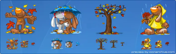 I Love Autumn Icons