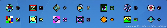 Stained Glass Icons