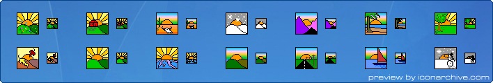 Sunrise Sunset Icons