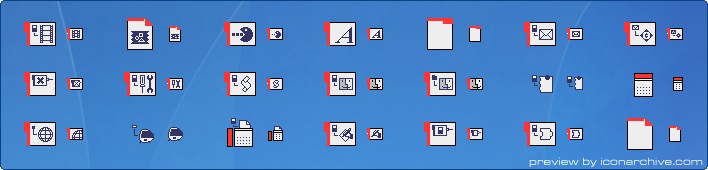 Red Tab Icons