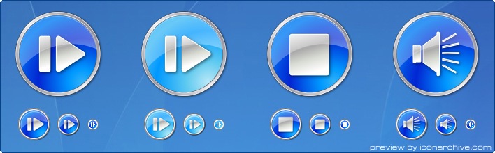 Play Stop Pause Icons
