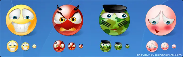 Vista Style Emoticons Icons