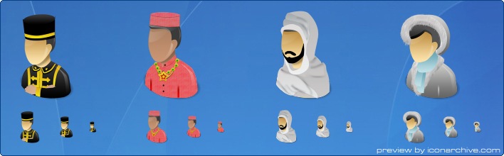 Human Races Icons