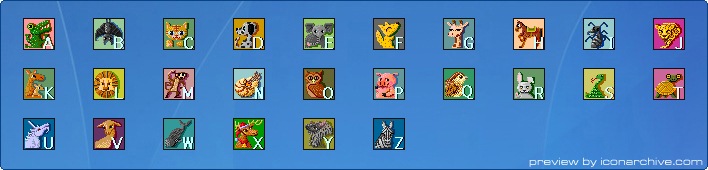 Animals ABC Icons