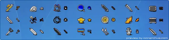 Motor Cycle Parts Icons