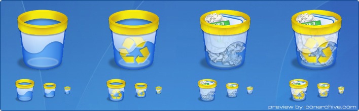 Azullustre Trashcans Icons