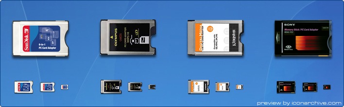 PC Card Readers Icons