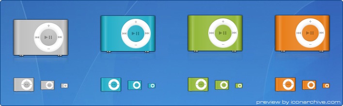 iPod Shuffle Colors Icons