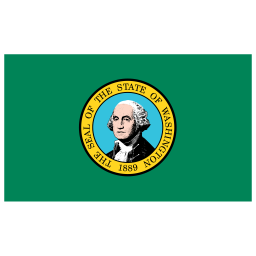 US WA Washington Flag Icon | Public Domain World Flags Iconpack | Wikipedia Authors