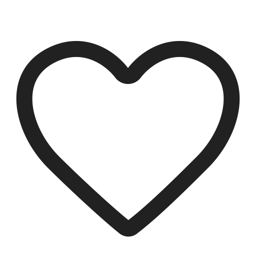 White Heart Icon | FluentUI Emoji Mono Iconpack | Microsoft