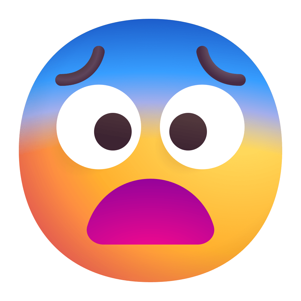 Fearful Face 3d Icon, FluentUI Emoji 3D Iconpack