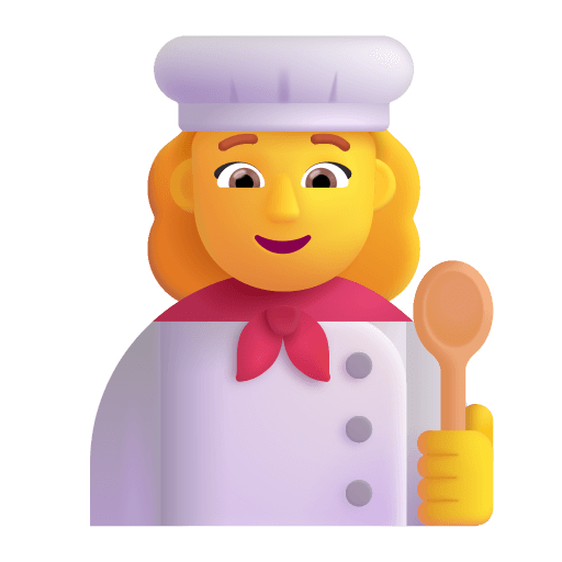Woman Cook 3d Default Icon Fluentui Emoji 3d Iconpack Microsoft