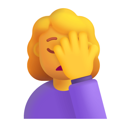 Woman Facepalming 3d Default Icon | FluentUI Emoji 3D Iconpack | Microsoft
