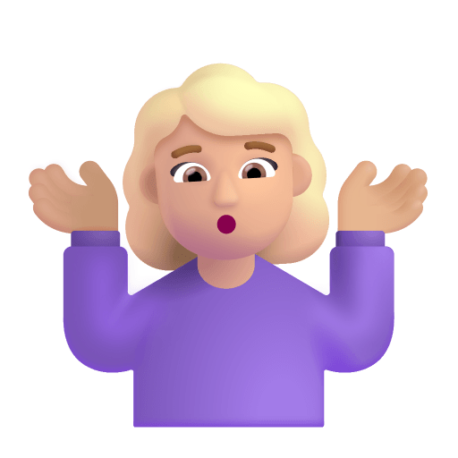 Woman Shrugging 3d Medium Light Icon | FluentUI Emoji 3D Iconpack ...