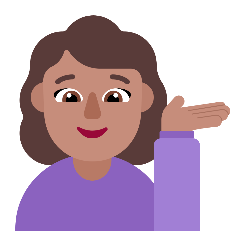 Woman Tipping Hand Flat Medium Icon | FluentUI Emoji Flat Iconpack ...