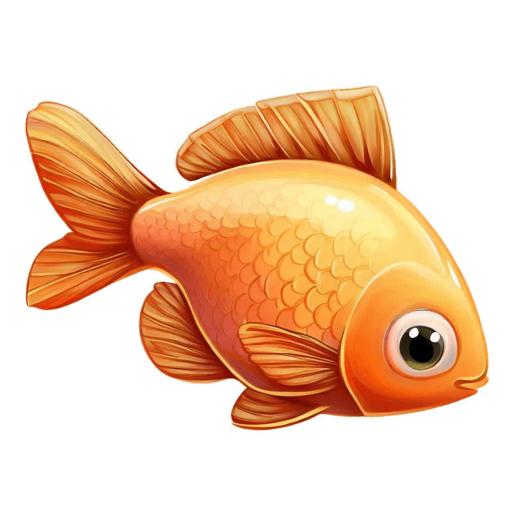 Orange 3 Fine Fish Icon, Fish Illustration Iconpack