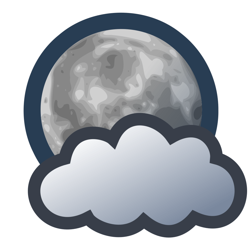 Weather night clouds moon Icon | Gartoon Redux Weather Iconpack ...